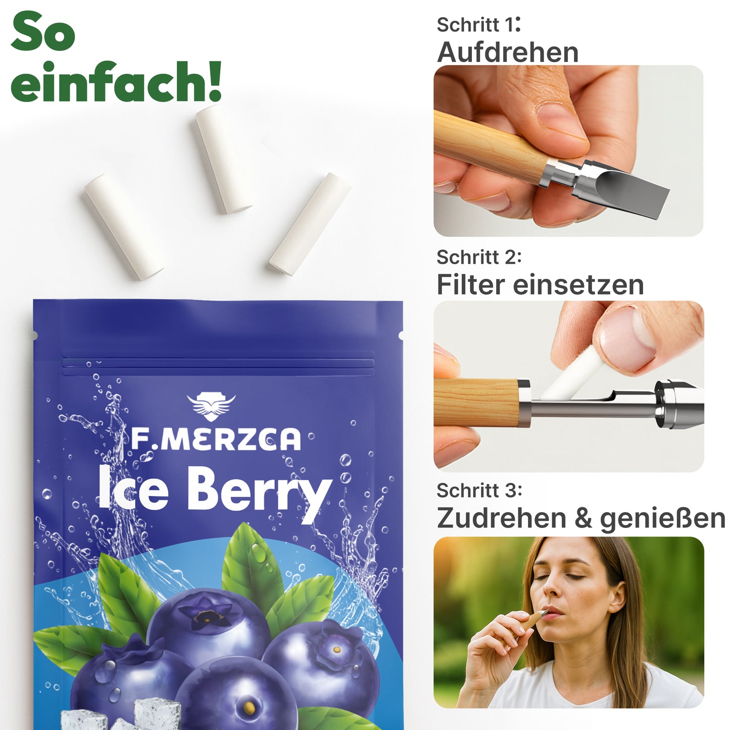 Geschmacksfilter Eis Blaubeere 9er-Set