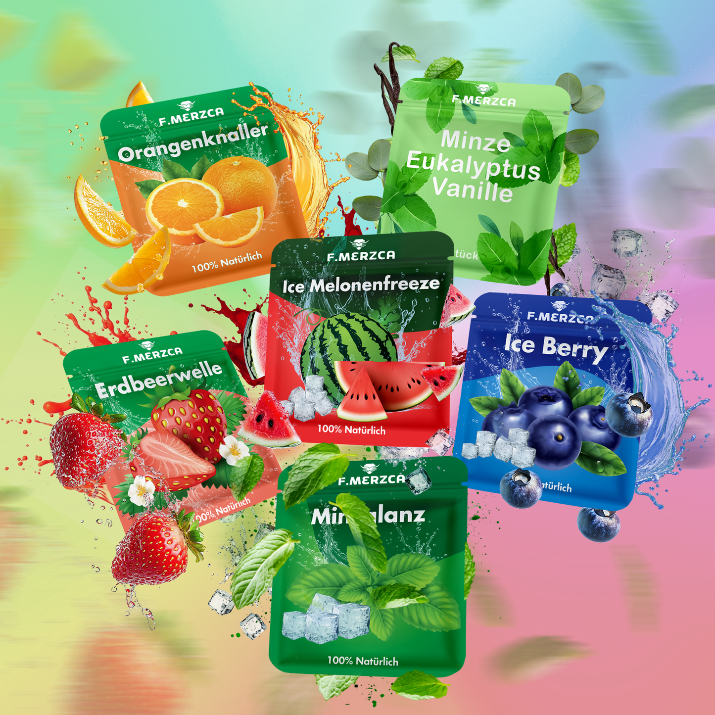 Geschmacksfilter Probetest Fresh-Set - 6 verschiedene leckere Geschmäcker zum testen