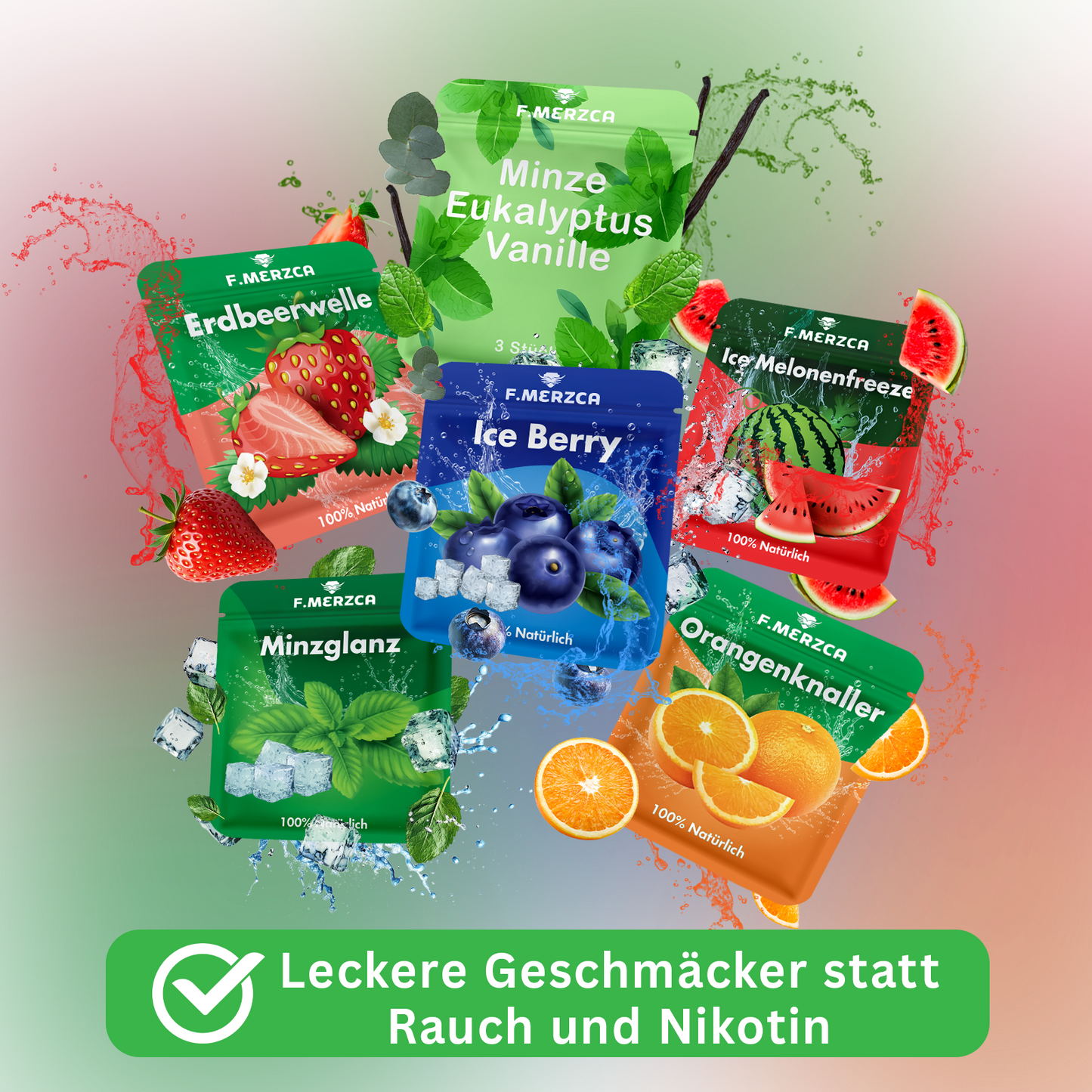 Geschmacksfilter Probetest Fresh-Set - 6 verschiedene leckere Geschmäcker zum testen