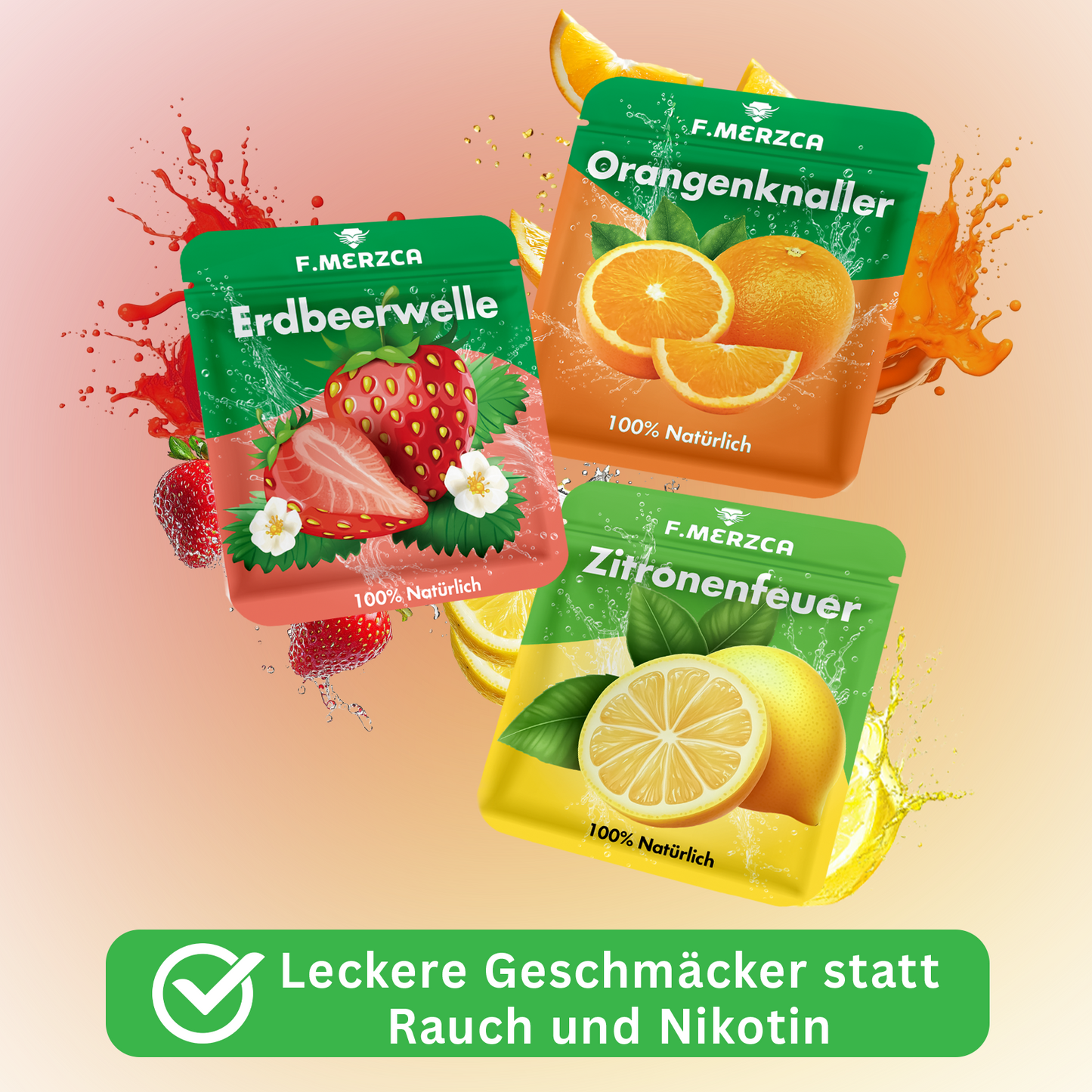 Geschmacksfilter Probetest Sweet-Set – 3 verschiedene leckere Geschmäcker zum testen