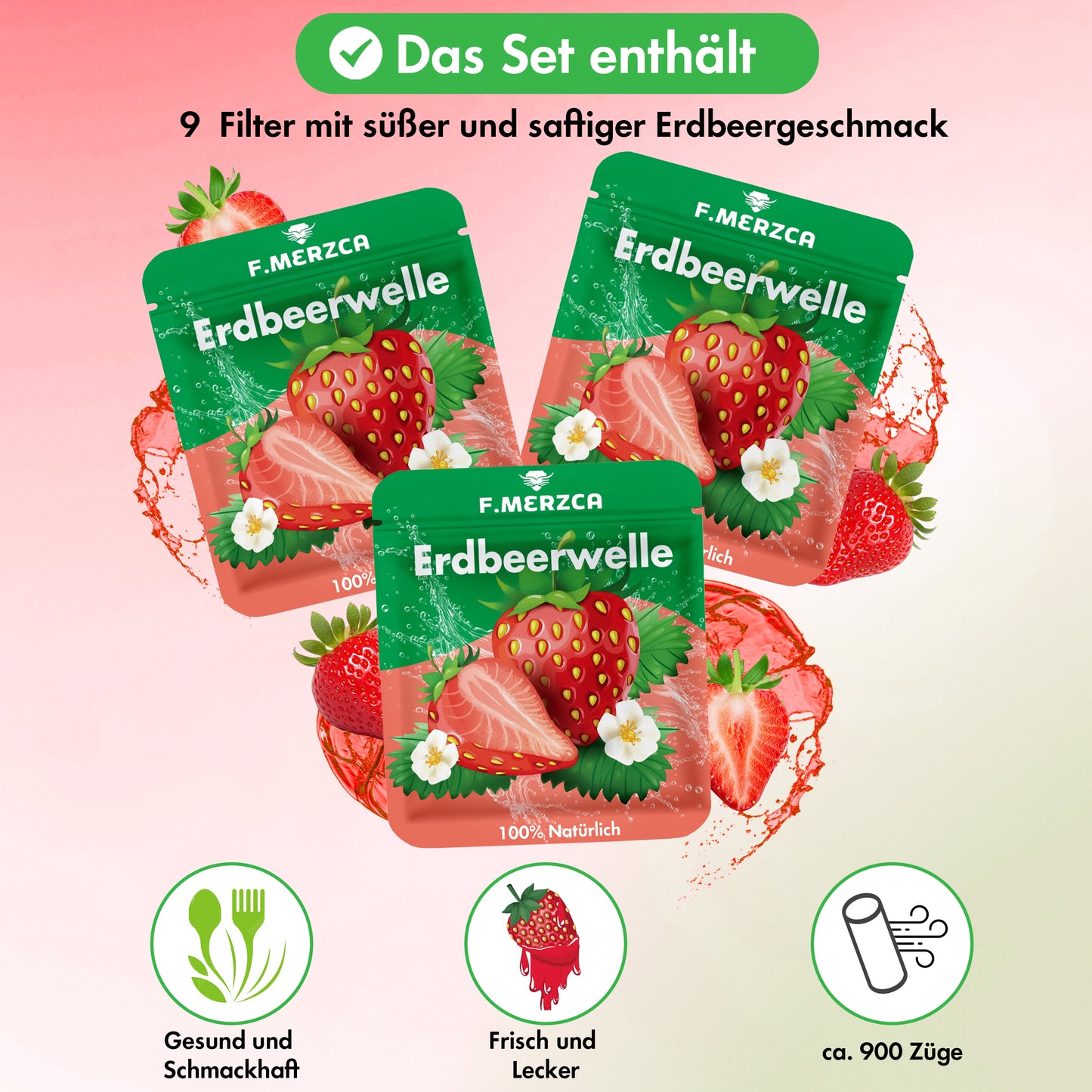 Geschmacksfilter Erdbeere 9er-Set