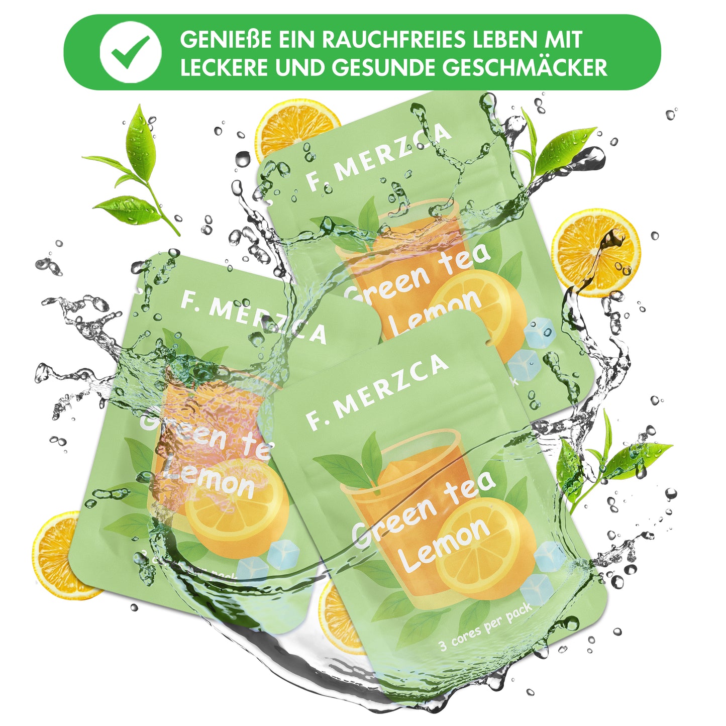 Geschmacksfilter Grüner Tee und Zitrone 9er-Set