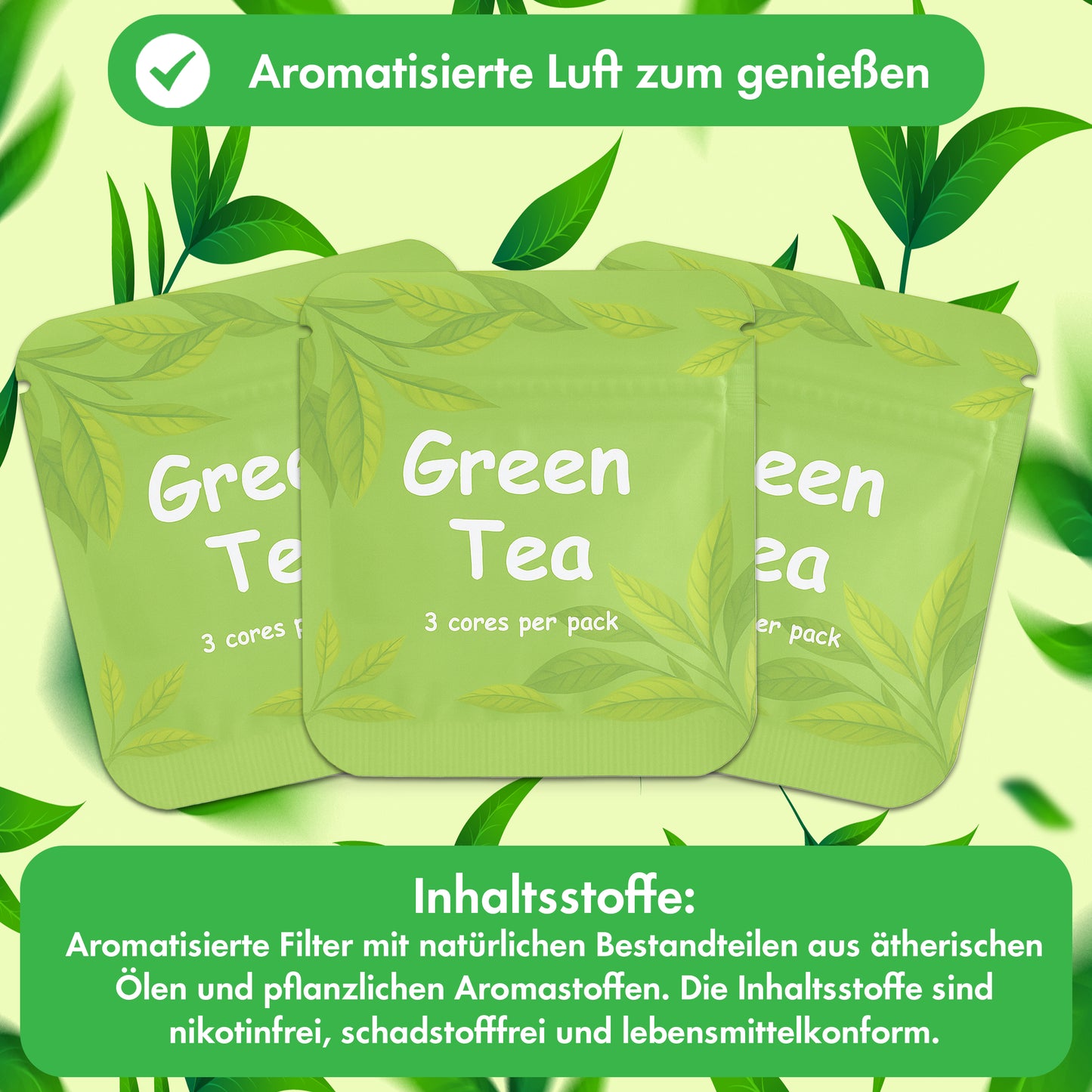 Geschmacksfilter Grüner Tee 9er-Set