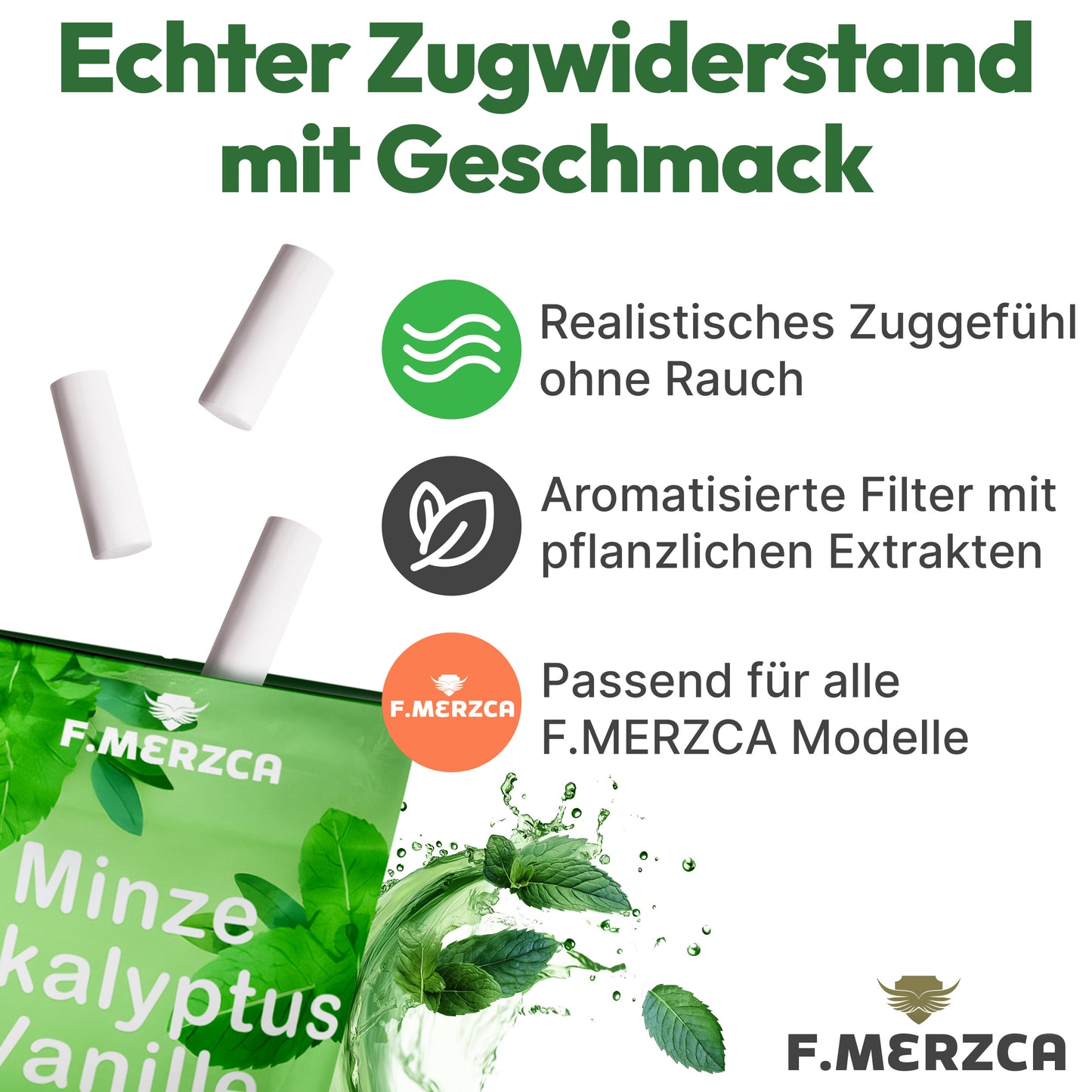 Geschmacksfilter Minze, Eukalyptus und Vanille gemixt 9er-Set