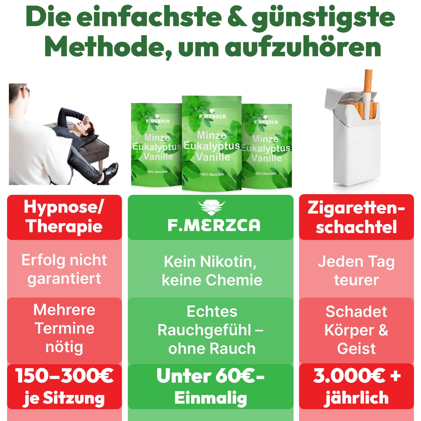 Geschmacksfilter Minze, Eukalyptus und Vanille gemixt 9er-Set