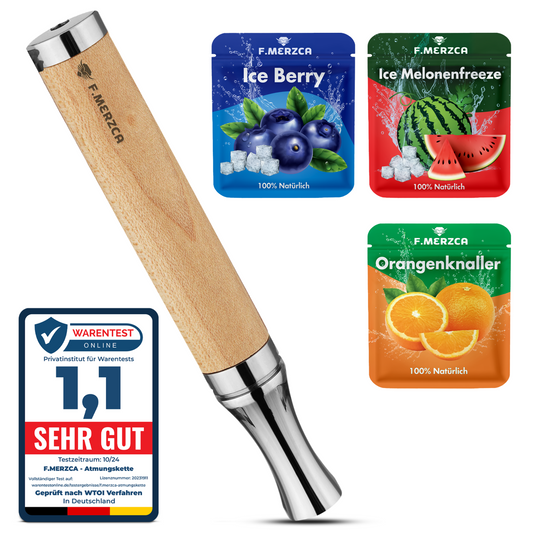 Rauchentwöhnung Atemholz 3.0 mit 9 Filtern im  erfrischendem & leckerem Wassermelone, Blaubeere und Orange Geschmack Geschmack