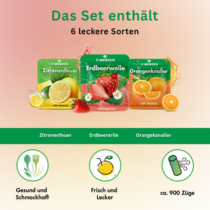 Geschmacksfilter Probetest  Sweet-Set  –  3 verschiedene leckere Geschmäcker zum testen