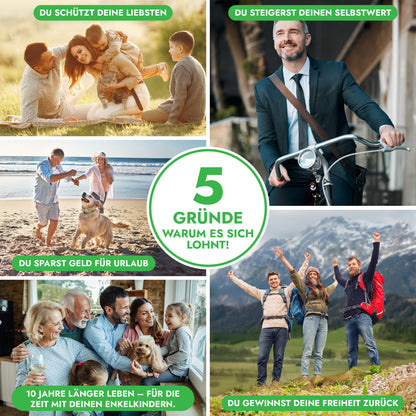 Atemkette Rauchentwöhnung mit 9 Filtern im Minze, Wassermelonen und Eukalyptus Geschmack